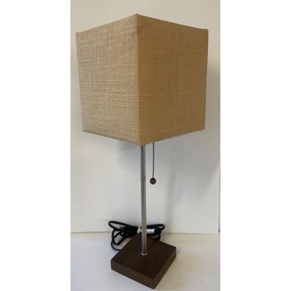 RARE MCM Square Shade Cube Table LAMP MID CENTURY MODERN LIGHT DECOR 60S - Picture 3 of 15
